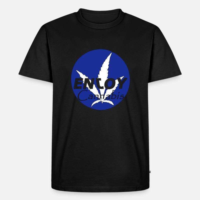 ENJOY CANNABIS - Männer Premium Bio T-Shirt - Schwarz
