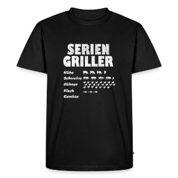 Serien Griller Männer Geschenk BBQ Seriengriller - Männer Premium Bio T-Shirt - Schwarz - Vorne - Nico (187cm)