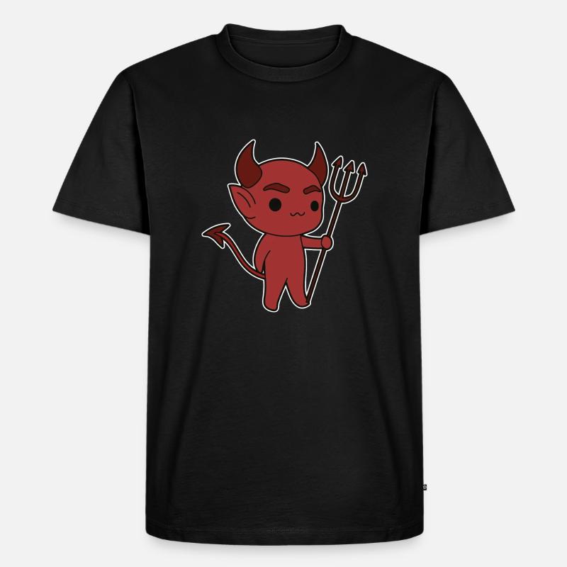 Teufel Dämon - Männer Premium Bio T-Shirt - Schwarz