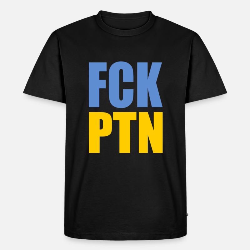 Fck ptn - Männer Premium Bio T-Shirt - Schwarz