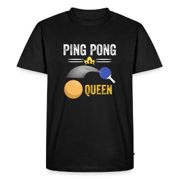 reine du ping-pong - ping pong queen - T-shirt Premium bio Homme - noir - Devant - Nico (187cm)