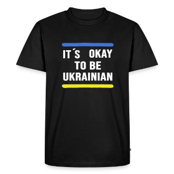 UKRAINE slava ukraini ukrainien & ukrainien - T-shirt Premium bio Homme - noir - Devant - Nico (187cm)