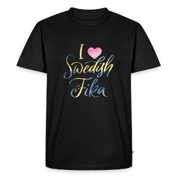 Sweden Sweden Viking Norden Scandinavia fika - Men's Premium Organic T-Shirt - black - Front - Nico (187cm)