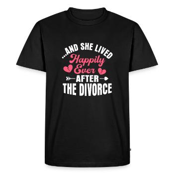 ... And She Lived Happily Ever After The Divorce Ex - Men's Premium Organic T-Shirt - black - Front - Nico (187cm)