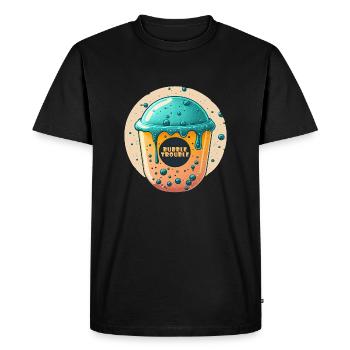 Bubble Trouble Bubble Tea - T-shirt Premium bio Homme - noir - Devant - Nico (187cm)