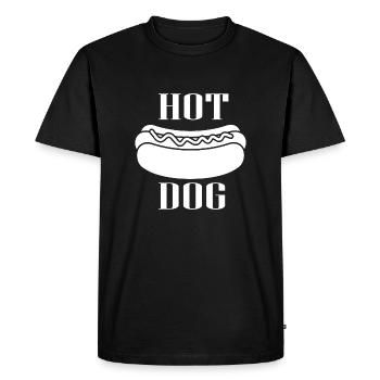 Hund Dog - Men's Premium Organic T-Shirt - black - Front - Nico (187cm)
