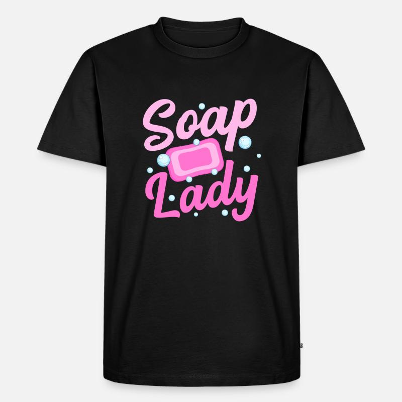 Soap Lady Soapmaker Soapmaking - Männer Premium Bio T-Shirt - Schwarz