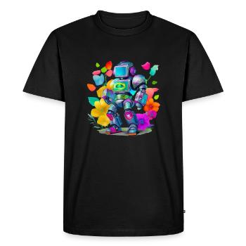 Robot - T-shirt Premium bio Homme - noir - Devant - Nico (187cm)