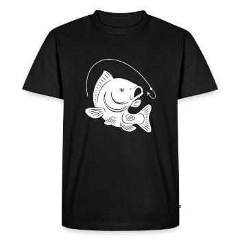 KARPFEN CARPHUNTER ANGLER CARP KARPFENANGLER - Men's Premium Organic T-Shirt - black - Front - Nico (187cm)