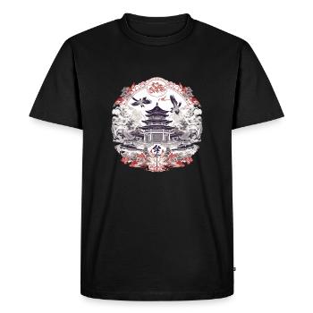 Folklore chinois - T-shirt Premium bio Homme - noir - Devant - Nico (187cm)