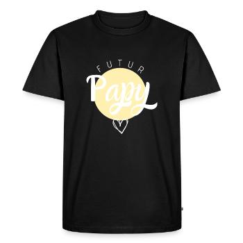 Futur papy - T-shirt Premium bio Homme - noir - Devant - Nico (187cm)