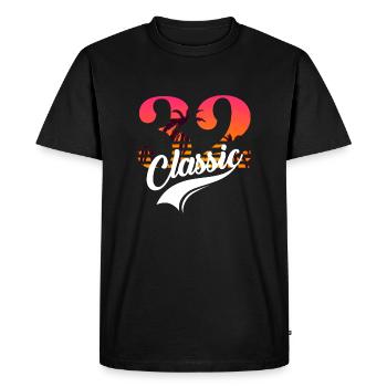 Vintage 1932-32nd anniversary - Men's Premium Organic T-Shirt - black - Front - Nico (187cm)
