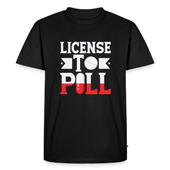 License To Pill Pharmacist Pharmacy - Men's Premium Organic T-Shirt - black - Front - Nico (187cm)