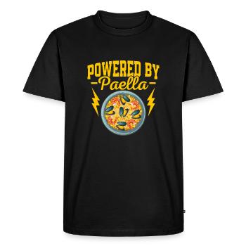 Powered By Paella Espana Plat de riz Nourriture - T-shirt Premium bio Homme - noir - Devant - Nico (187cm)