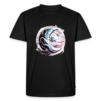 Croissant chromé - T-shirt Premium bio Homme - noir - Devant - Nico (187cm)