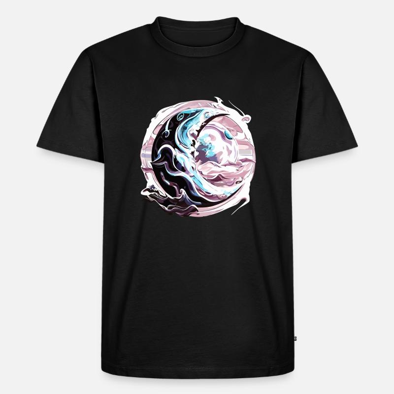 Chrom Halbmonds - Männer Premium Bio T-Shirt - Schwarz