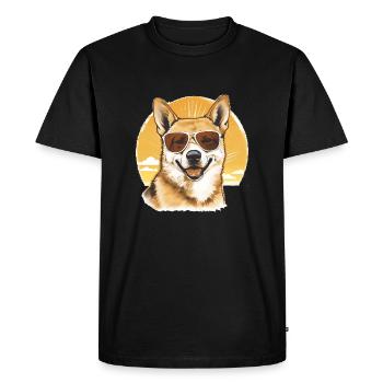 Akita - T-shirt Premium bio Homme - noir - Devant - Nico (187cm)