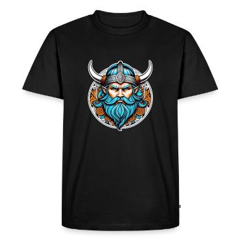Viking Odin Thor Valhalla - Men's Premium Organic T-Shirt - black - Front - Nico (187cm)