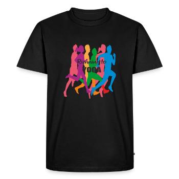 Courir au yoga - T-shirt Premium bio Homme - noir - Devant - Nico (187cm)
