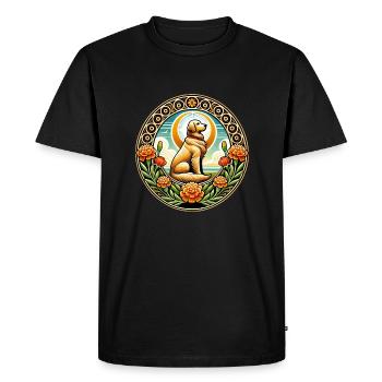 Golden retriever - T-shirt Premium bio Homme - noir - Devant - Nico (187cm)