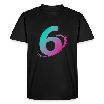 Numéro 6 multicolore - T-shirt Premium bio Homme - noir - Devant - Nico (187cm)