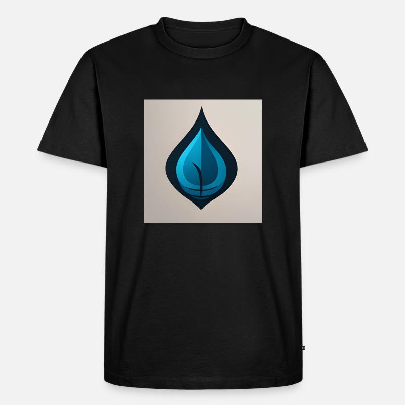 Baumtröpfchen - Männer Premium Bio T-Shirt - Schwarz