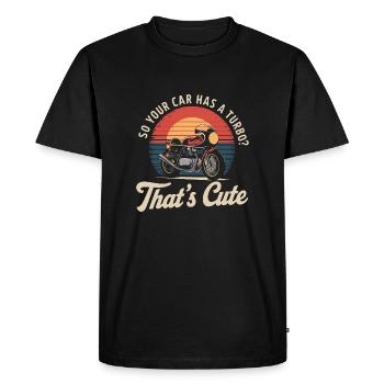 Déclaration de course humoristique pour les motards - T-shirt Premium bio Homme - noir - Devant - Nico (187cm)