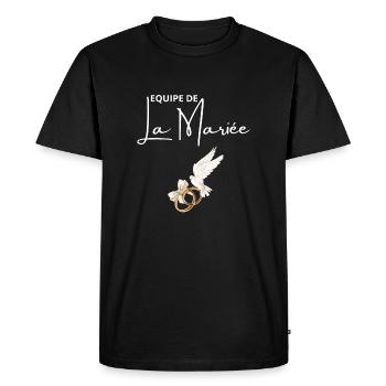 Équipe de La mariée - T-shirt Premium bio Homme - noir - Devant - Nico (187cm)