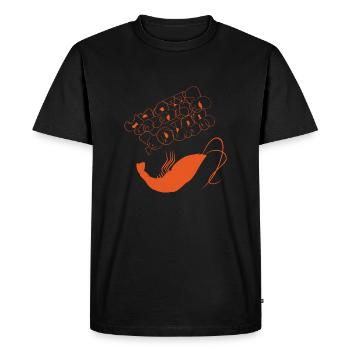 Gift idea for shrimp lovers - Men's Premium Organic T-Shirt - black - Front - Nico (187cm)
