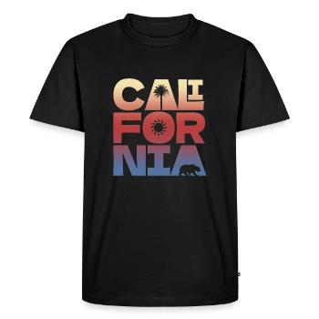 California Pride - Men's Premium Organic T-Shirt - black - Front - Nico (187cm)