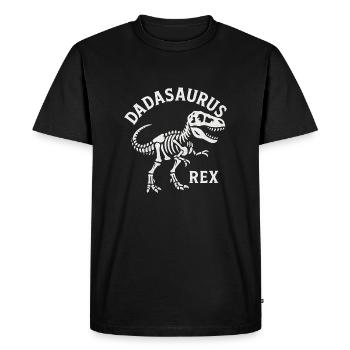 Daddysaurus Rex T-Rex Dinosaure Papa Cadeau - T-shirt Premium bio Homme - noir - Devant - Nico (187cm)