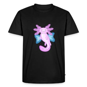 Angel axolotl - Men's Premium Organic T-Shirt - black - Front - Nico (187cm)