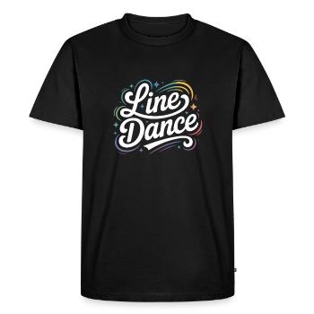 La danse en ligne : mon hobby - ma passion - mon truc - T-shirt Premium bio Homme - noir - Devant - Nico (187cm)