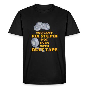 Vous ne pouvez pas réparer Stupid Duct Tape Artisan - T-shirt Premium bio Homme - noir - Devant - Nico (187cm)