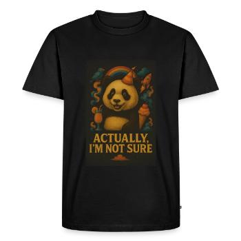 Panda - En fait, je ne suis pas sûr - T-shirt Premium bio Homme - noir - Devant - Nico (187cm)