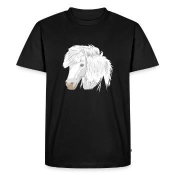 Poney Cheval Blanc Cheval Blanc - T-shirt Premium bio Homme - noir - Devant - Nico (187cm)