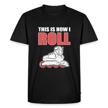 Patins à roulettes Patins à roues alignées - T-shirt Premium bio Homme - noir - Devant - Nico (187cm)