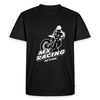 Supercross - Moto Cross - Motocross - T-shirt Premium bio Homme - noir - Devant - Nico (187cm)