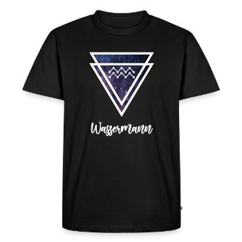 Verseau - T-shirt Premium bio Homme - noir - Devant - Nico (187cm)