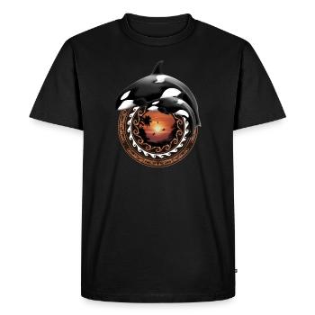 Orque orque - T-shirt Premium bio Homme - noir - Devant - Nico (187cm)