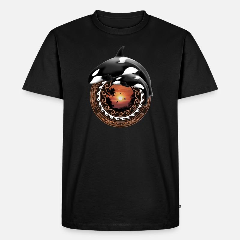 Orca Killerwal - Männer Premium Bio T-Shirt - Schwarz