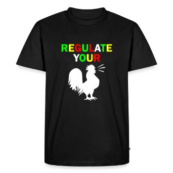 regulate your chicken - T-shirt Premium bio Homme - noir - Devant - Nico (187cm)