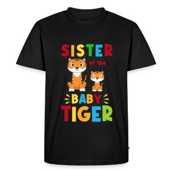 Sœur aînée Naissance Petite Sœur - T-shirt Premium bio Homme - noir - Devant - Nico (187cm)