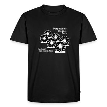 Perpetuum Mobile Park - Männer Premium Bio T-Shirt - Schwarz - Vorne - Nico (187cm)