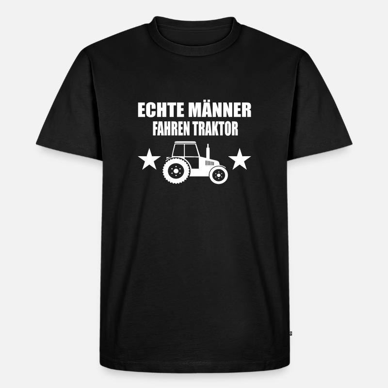 Traktor - Männer Premium Bio T-Shirt - Schwarz
