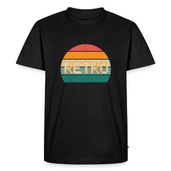 Rétro - T-shirt Premium bio Homme - noir - Devant - Nico (187cm)