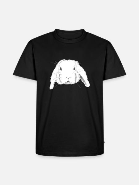 Aries Rabbit Drawing - Men's Premium Organic T-Shirt - black