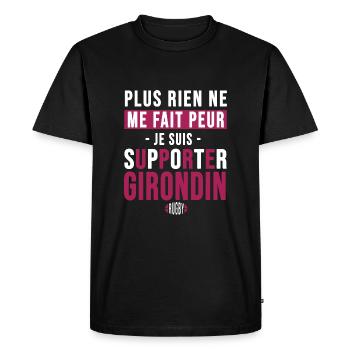 Rugby Bordeaux cadeau supporter girondin - T-shirt Premium bio Homme - noir - Devant - Nico (187cm)
