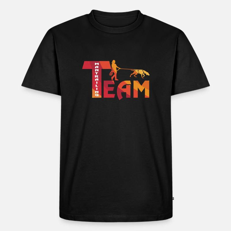 MantrailTEAM Rainbow - Männer Premium Bio T-Shirt - Schwarz