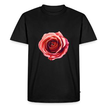 Rose - L’œil du spectateur - surréaliste - rêve - T-shirt Premium bio Homme - noir - Devant - Nico (187cm)